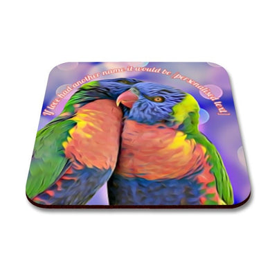 Cute Coaster| If love had another name personalised coaster| Personalised love birds Coaster